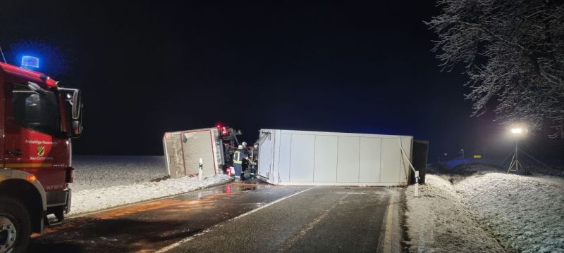 Eiskalt erwischt – LKW Unfall